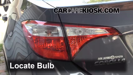 2014 Toyota Corolla S 1.8L 4 Cyl. Lights Turn Signal - Rear (replace bulb)